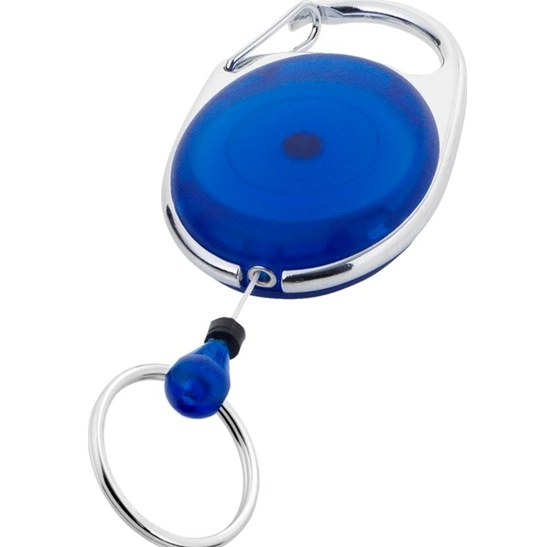 Брелок с ретрактором Demos с индивидуальной одноцветной печатью (100 штук в упаковке) — фото 2