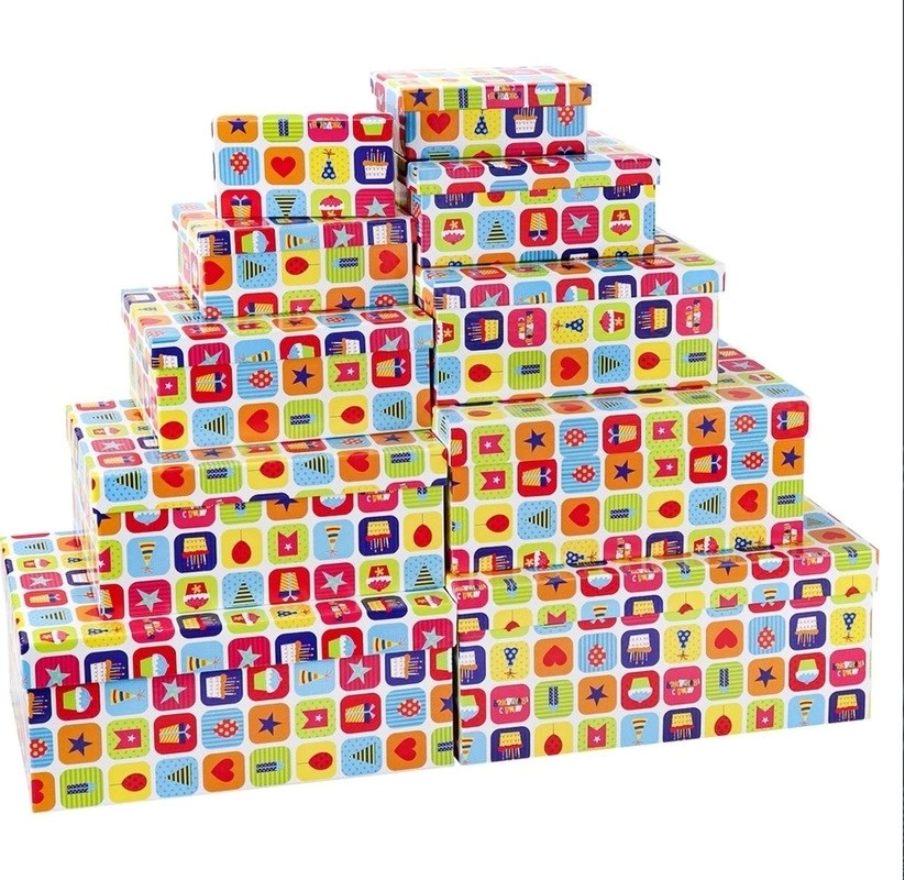 Набор подарочных коробок Miland 10 в 1 Вечеринка (10 штук в наборе)